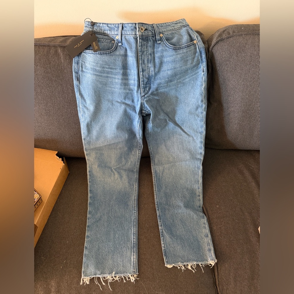 Rag & Bone Nina Light Blue Cropped Jeans